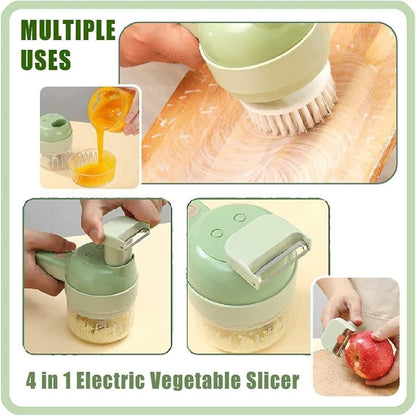 MultiChop Cordless Chef 4-in-1 Portable Electric Vegetable Cutter by ZapifyMe.in