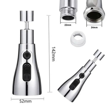 TriStream Faucet Spray Head by ZapifyMe.in
