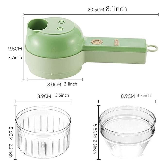 MultiChop Cordless Chef 4-in-1 Portable Electric Vegetable Cutter by ZapifyMe.in