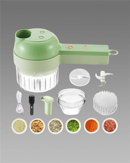 MultiChop Cordless Chef 4-in-1 Portable Electric Vegetable Cutter by ZapifyMe.in