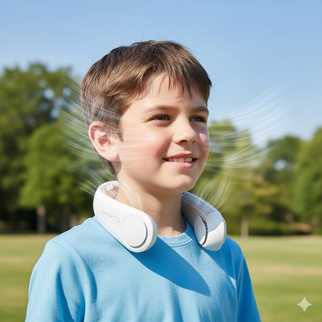 Aero-Chill Portable Blade-less Rechargeable Neck Fan By ZapifyMe.in