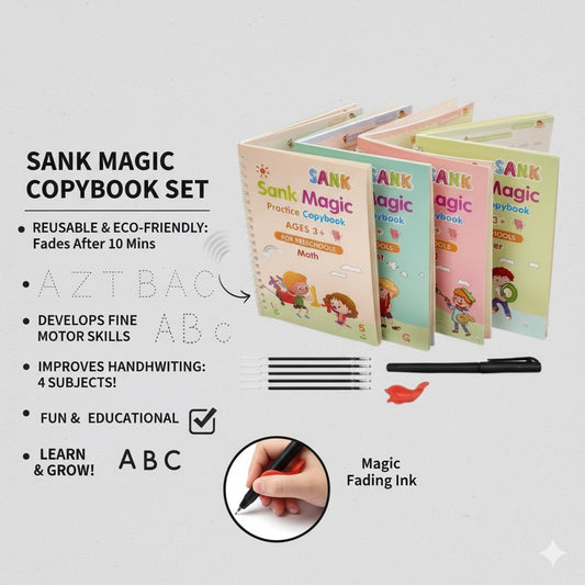 Sank Magic Reusable Copybook for Kids by ZapifyMe.in